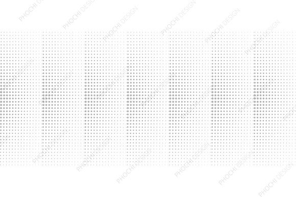 Abstract White Halftone Dots Pattern