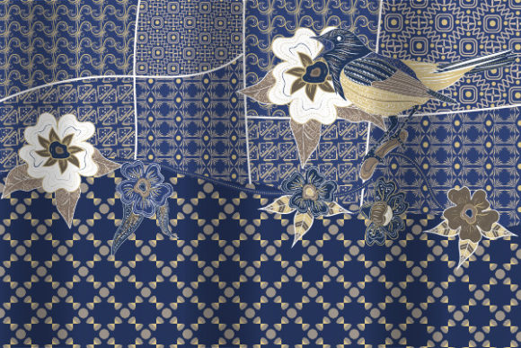 Blue Traditional Batik: Timeless Elegance for Modern Design
