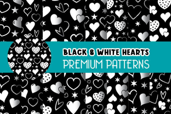 Dark Background Hearts Digital Papers: A Stylish Solution for Creative Projects
