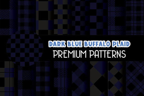 Dark Blue Buffalo Plaid Digital Papers: A Creative Resource for Modern Designers