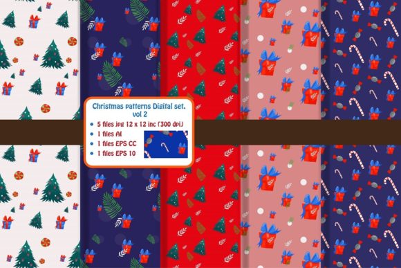 Explore the Magic of Christmas Pattern Digital Set Vol 2: A Creative Resource for Designers and Enthusiasts
