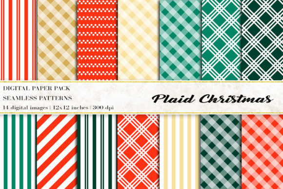 Plaid Christmas Digital Papers: A Versatile Design Resource for Holiday Creativity