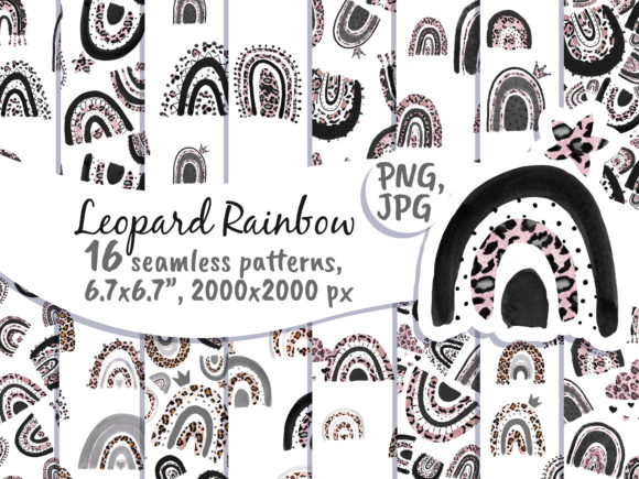 Rainbow Leopard Seamless Pattern