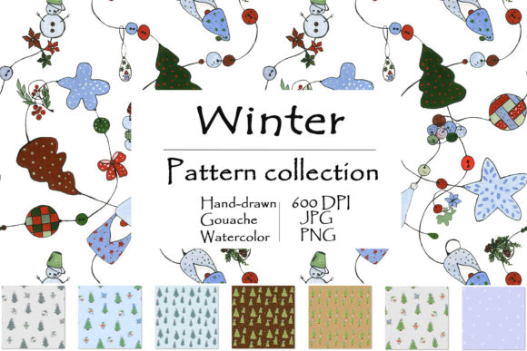 Winter Collection: 10 Seamless Patterns for Creative Winter Projects